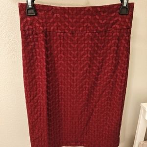 Maroon pencil skirt